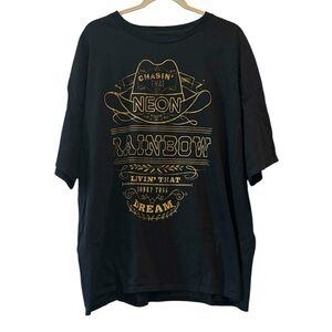Alan Jackson Chasin' That Neon Rainbow Black T-Shirt 3XL